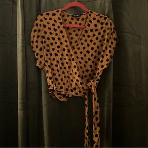 Madewell Tops Madewell Sash Tie Wrap Top In Painted Spots Size L